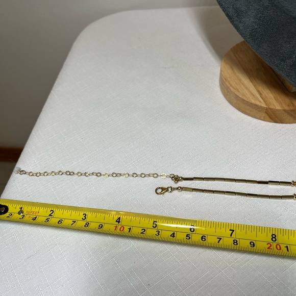 Hillberg & Berk Y NECKLACE natural stones, hematite, Swarovski crystals, gold - Picture 8 of 10